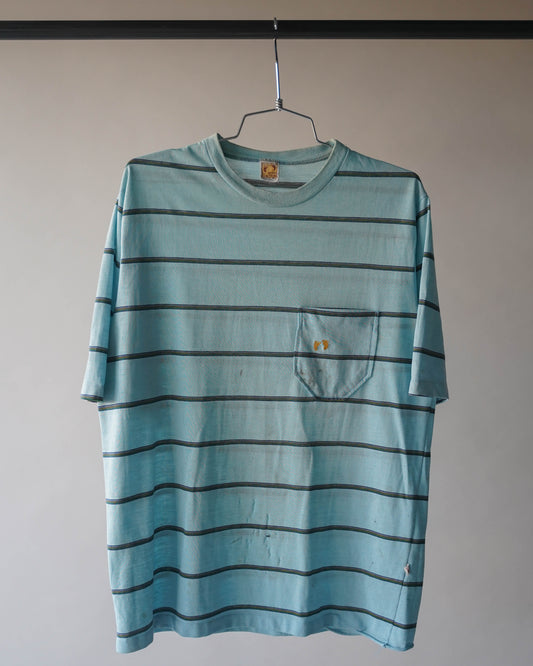 80's Hang Ten Blue Striped Tee - Large