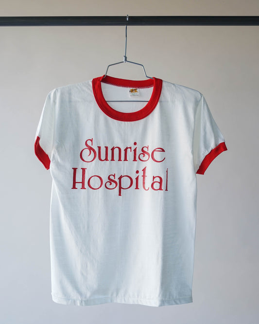 70's Sunrise Hospital Ringer Tee - Small