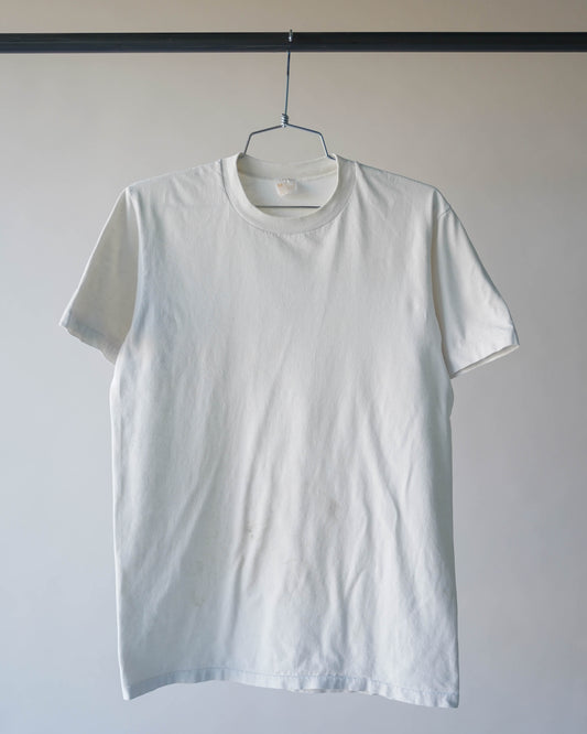 70's Blank White Tee - Large