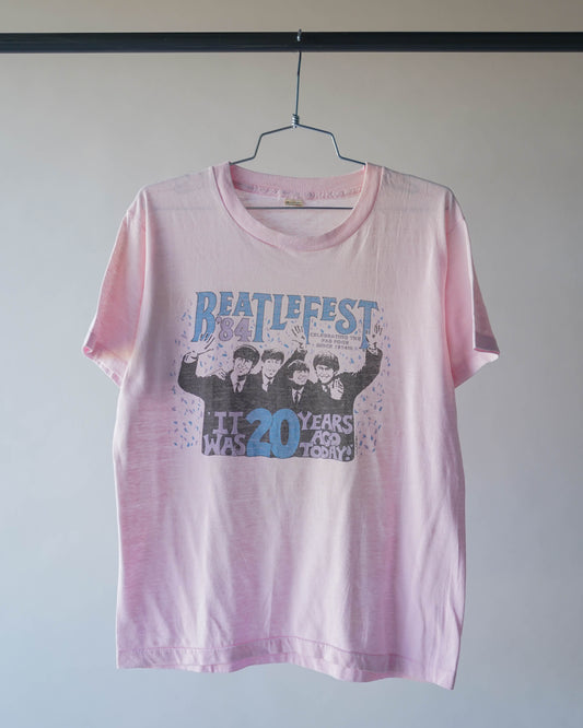 80's Pink Beatlefest Band Tee - Large