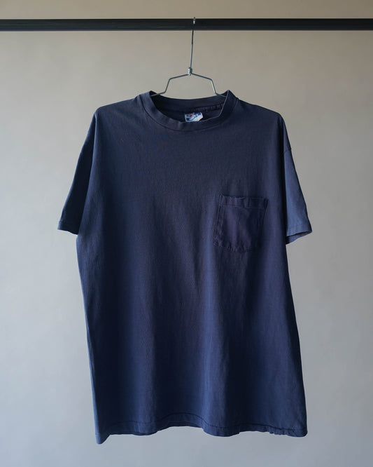 80's Navy Blue Pocket Tee - XL