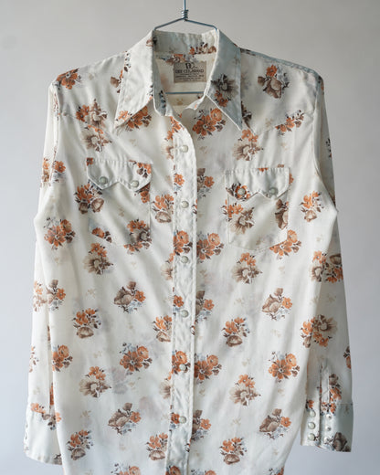 70's Dee Cee Floral Western Shirt - Small