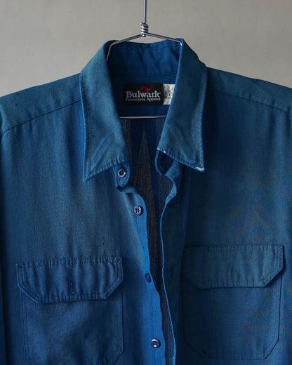 00's Faded Blue Work Shirt - XL