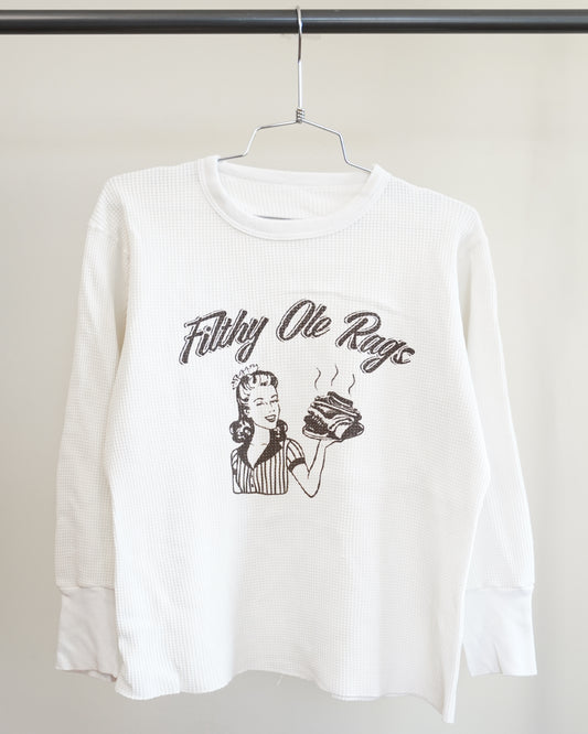 Filthy Ole Rags 90's Thermal - Brown Front Print (Small)