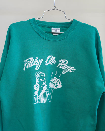 Filthy Ole Rags 90's Sweatshirt - White Front Print